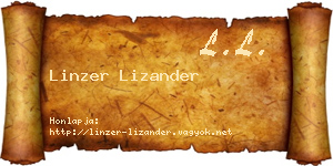 Linzer Lizander névjegykártya